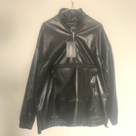 Leather over sized zip up jacket - Picture 4 of 4